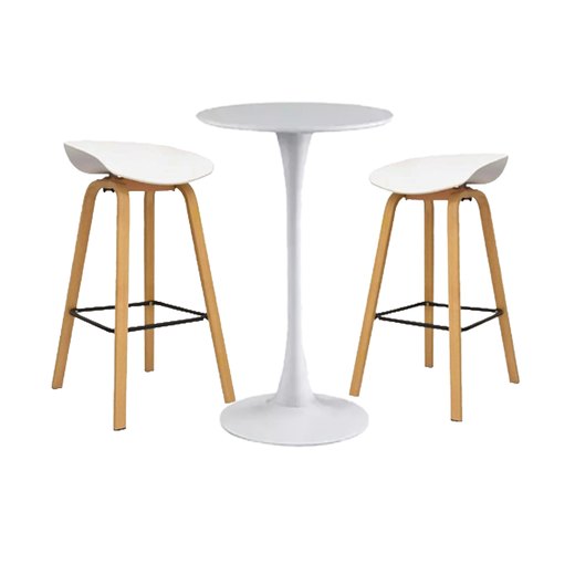 Mesa alta + 2 sillas