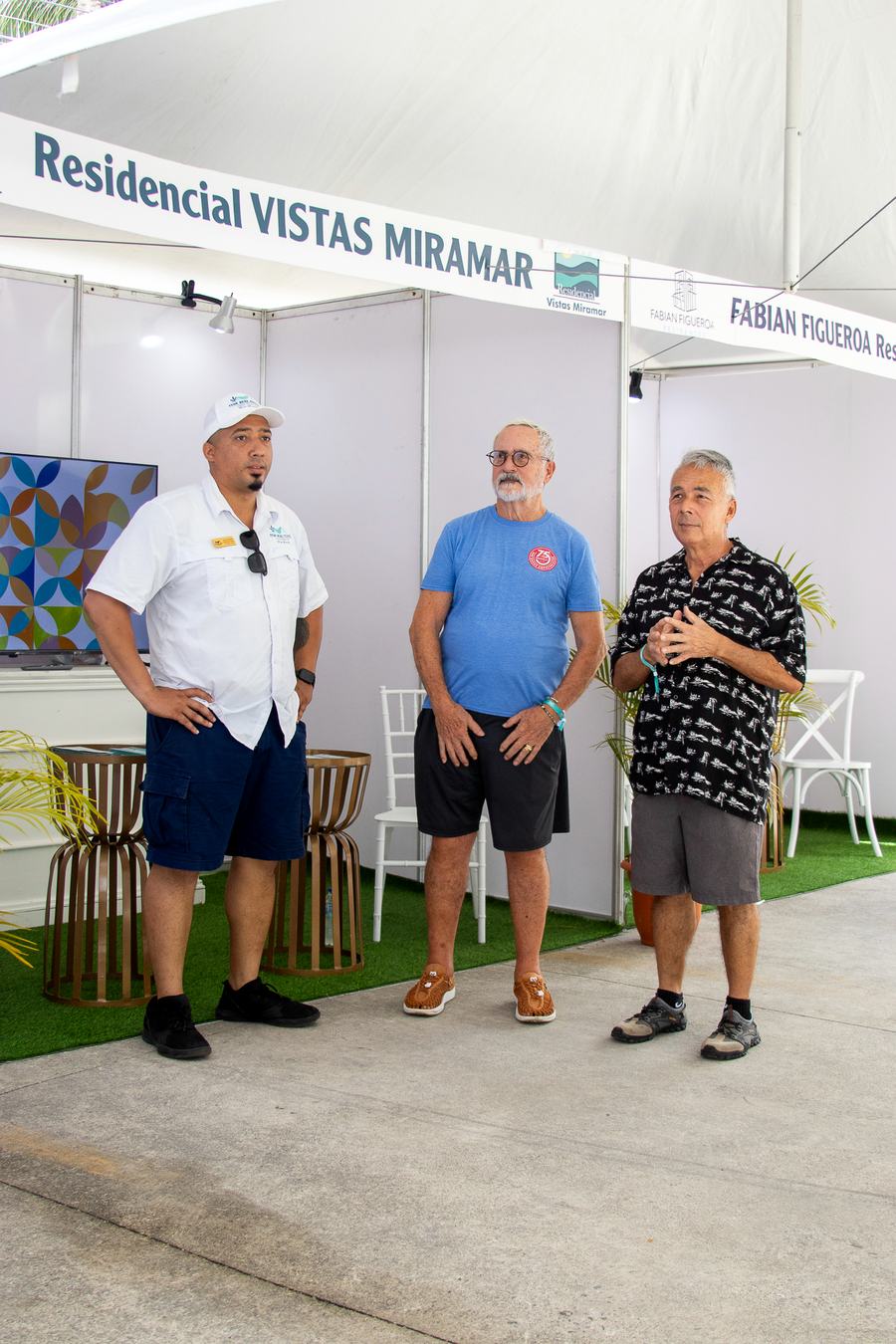 Stand de un proyecto residencial en la zona de exposición